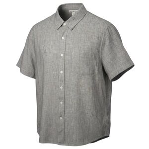 🌿 James Perse Men’s Linen Shirt | Lightweight Short Sleeve Minimalist Size 0 (M)